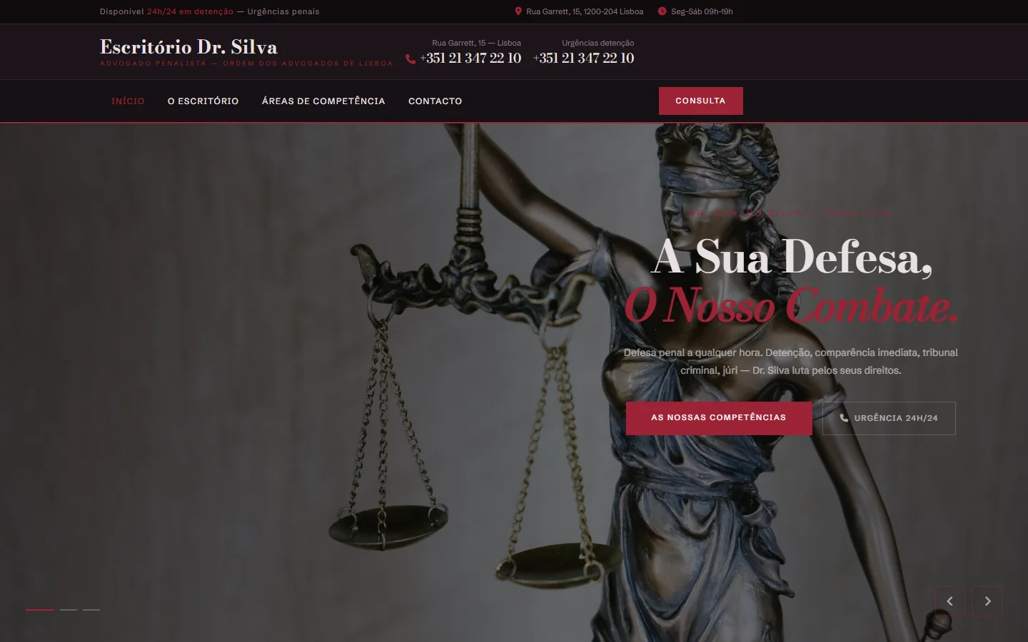 Exemplo de site web — Advogado (2)