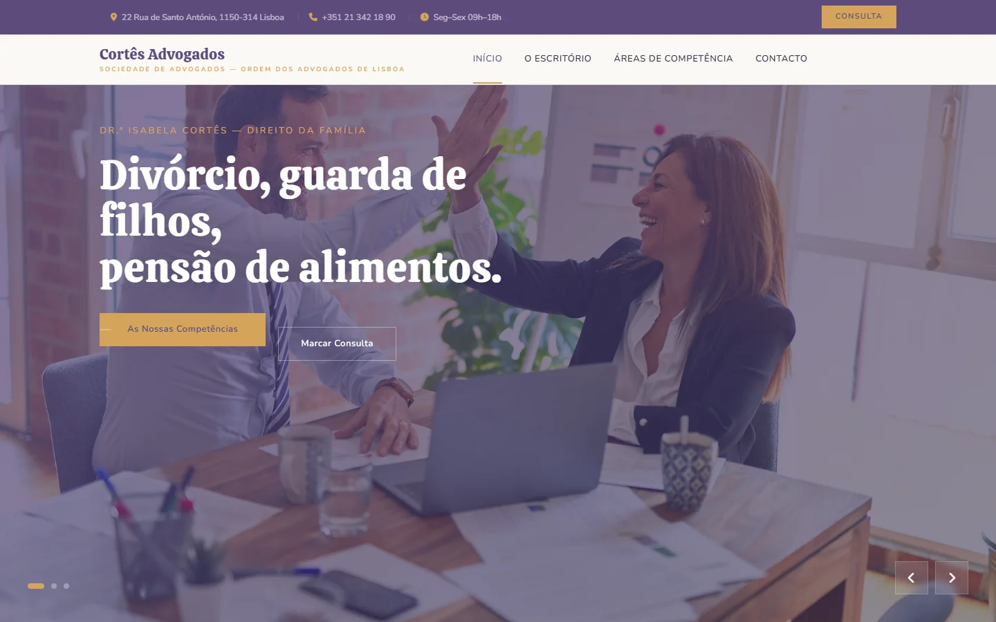 Exemplo de site web — Advogado (3)