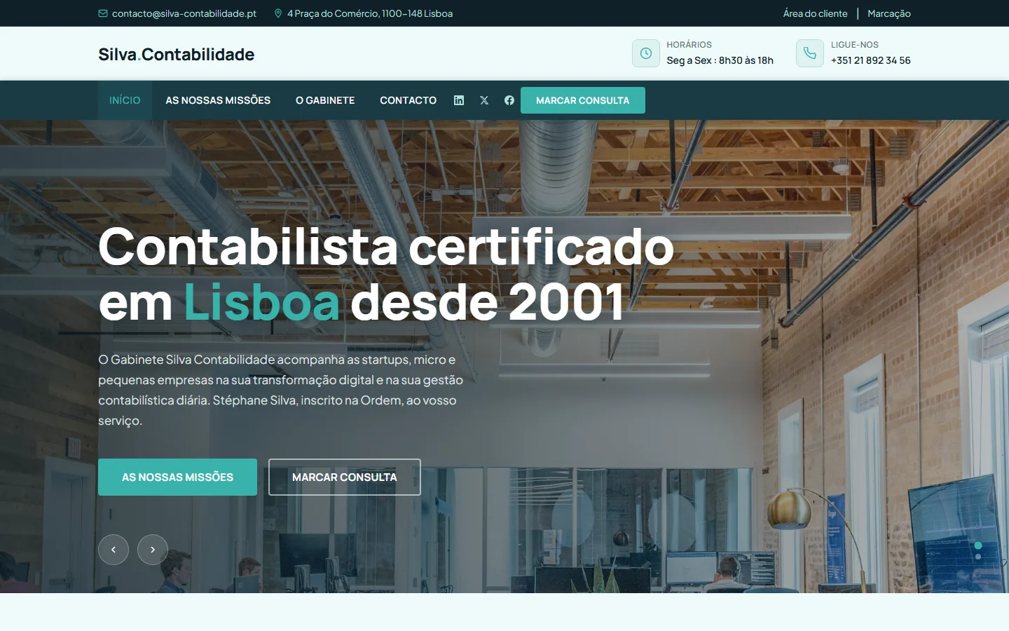 Site web para contabilista — exemplo 1 · Alizée Web