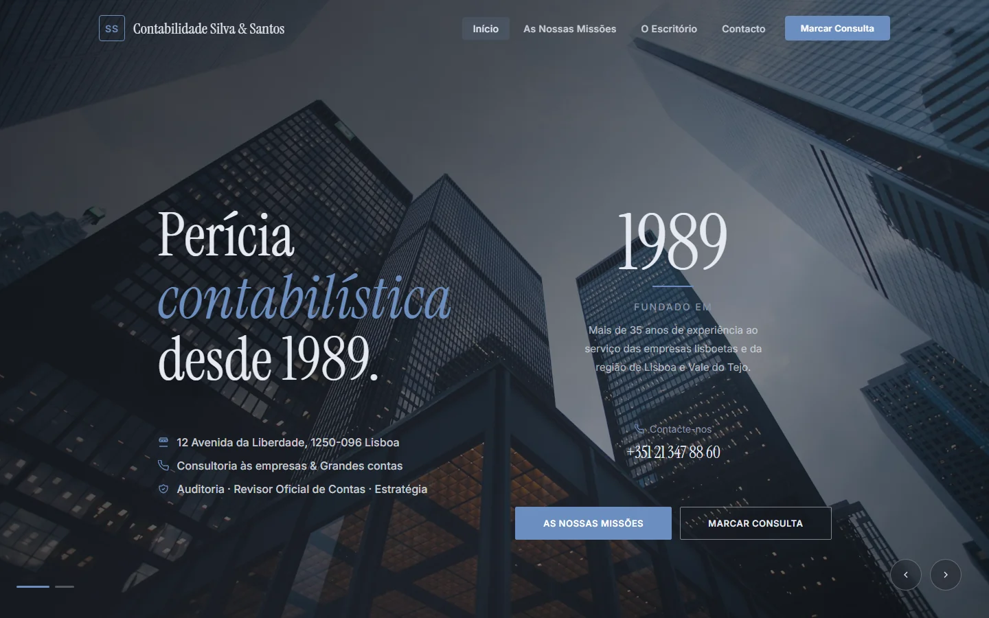 Site web para contabilista — exemplo 3 · Alizée Web