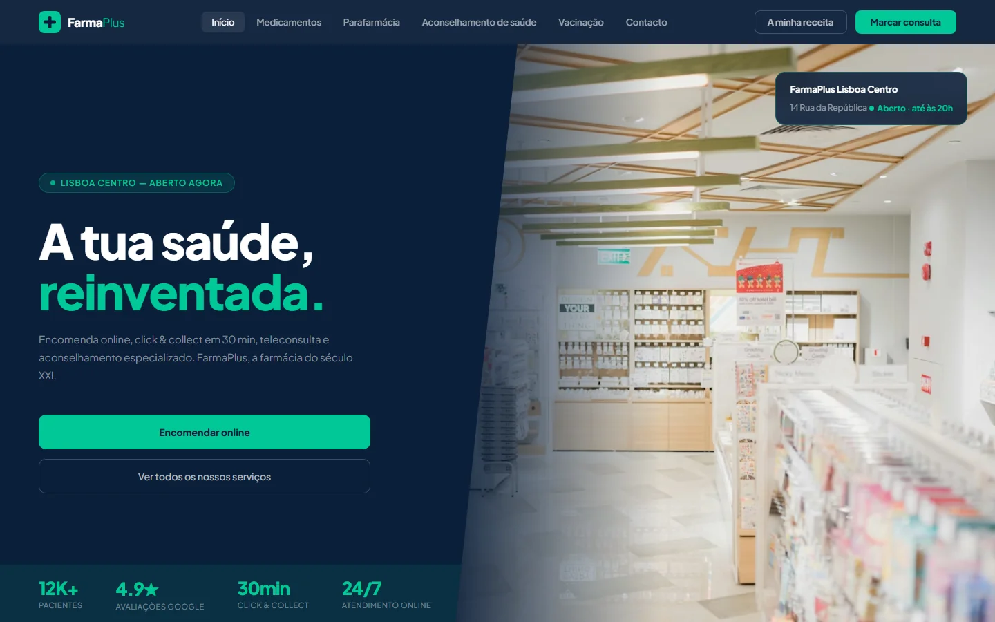 Site web farmácia