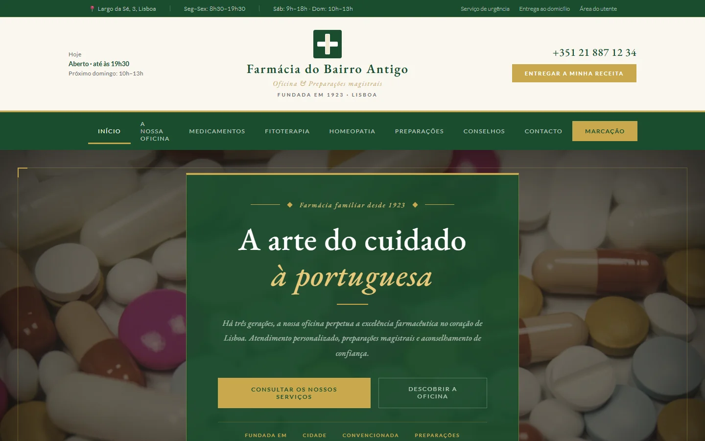 Site web farmácia 3