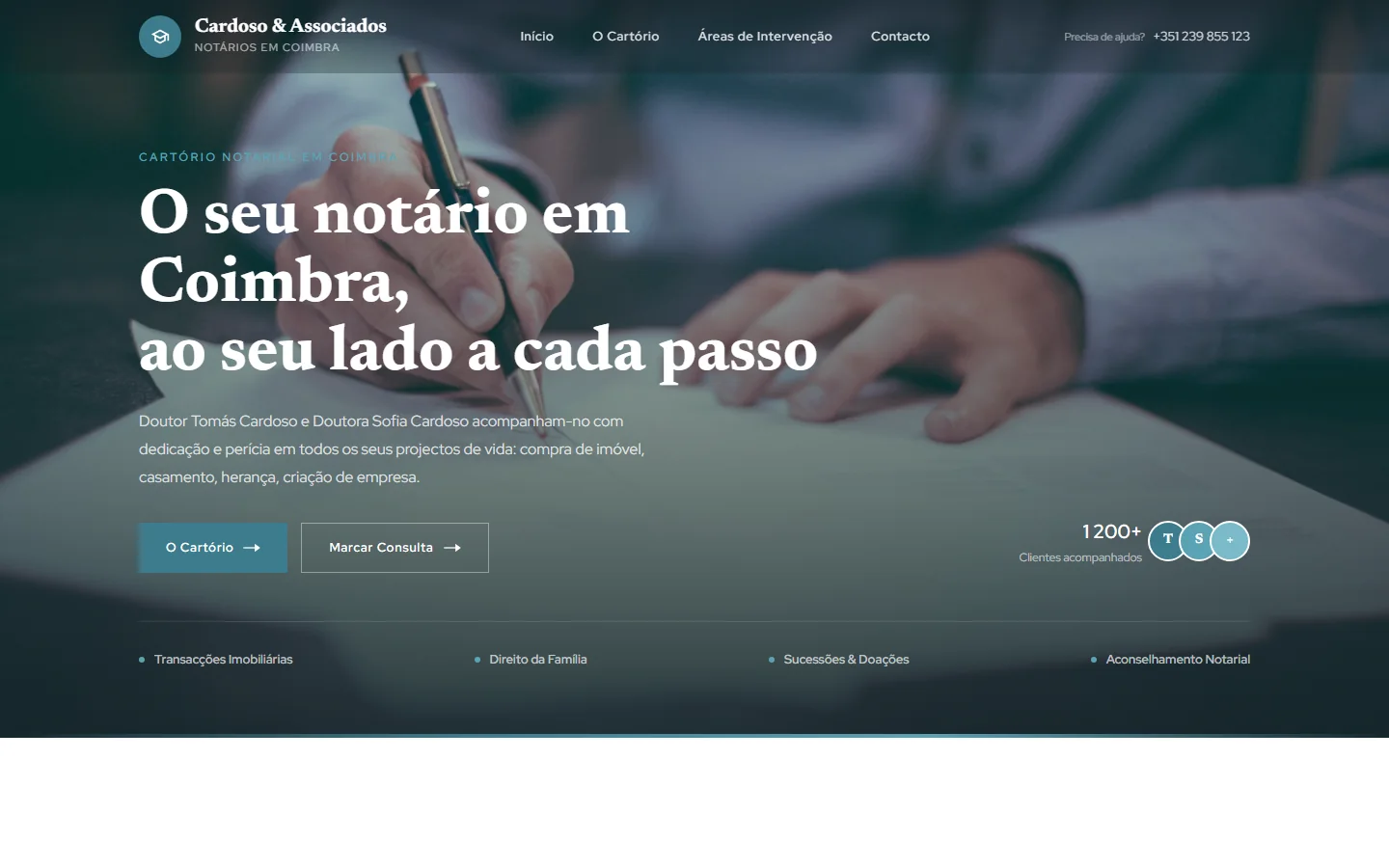 Exemplo de site web — Notário (2)