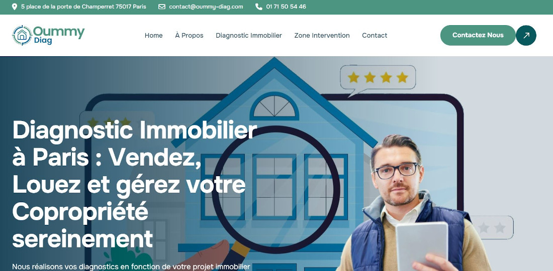 Site web clínica dentária pela Alizée Web